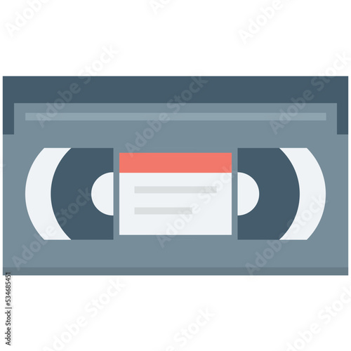 Cassette Colored Vector Icon