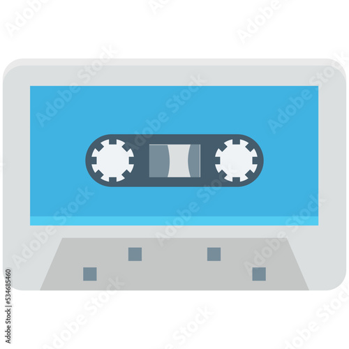 Audio Cassette Colored Vector Icon