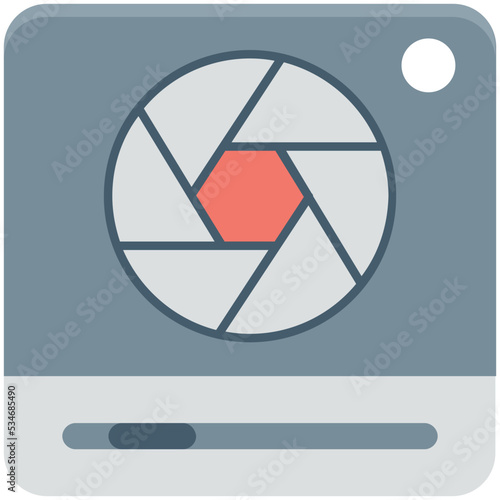 Camera Shutter Colored Vector Icon