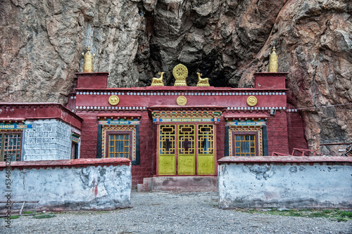 The beautiful Tashi Dor Monastery on Nam Tso Lake. Damxung County, Lhasa, Tibet, China photo