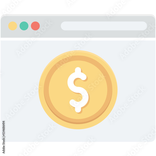 Online Business Colored Vector Icon