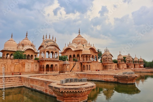 Fotografi Tourism place named kusum sarovar govardhan, mathura uttarpradesh, fort