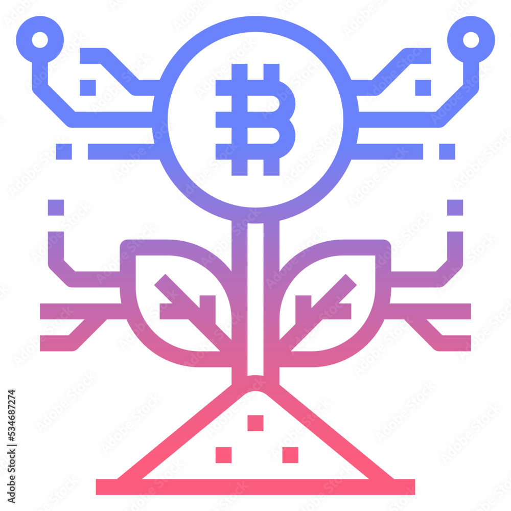 Digital line gradient icon Digital line gradient icon