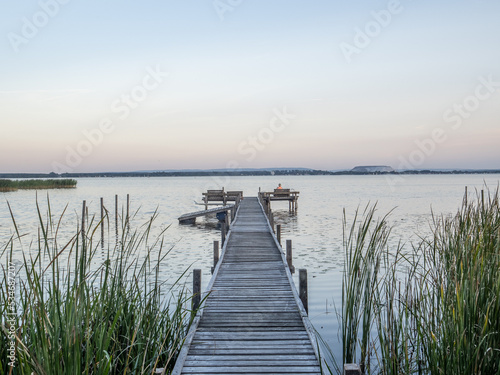 Fototapeta Naklejka Na Ścianę i Meble -  pier on lake Steinhuder Meer in Germany
