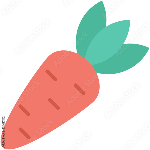 Carrot Colored Vector Icon