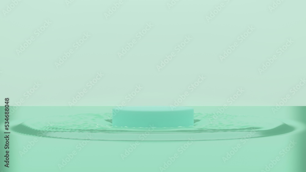 Product stand - 1 item, green pastel, stand and liquid Product stand - 1 item, green pastel, stand and liquid