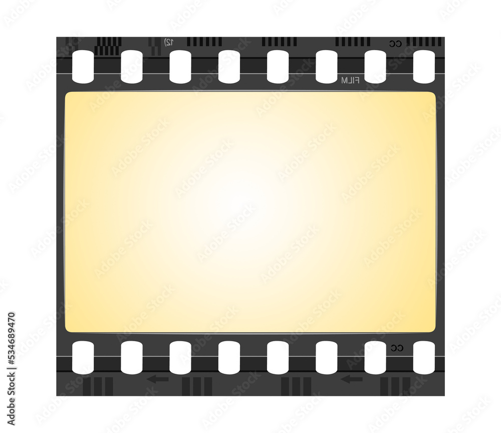 Film frame on transparent background