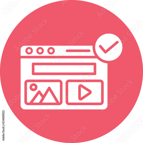 web page verified Vector Icon
