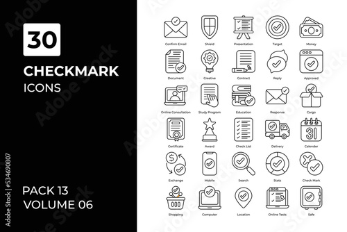 check mark icons collection.