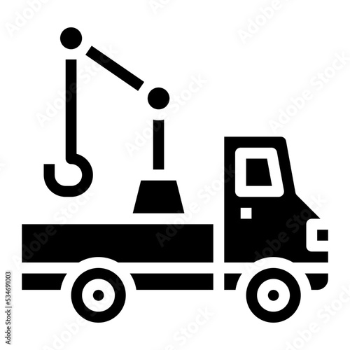 Tow glyph icon