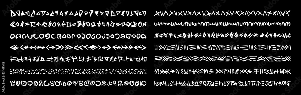 Grunge paint strokes doodles borders. Scribbles collection. Quirky ink doodles. Ethnic tribal ornament borders. Ethnic grunge ink design elements. Grunge paint strokes doodles borders. Scribbles collection. Quirky ink doodles. Ethnic tribal ornament borders. Ethnic grunge ink design elements.