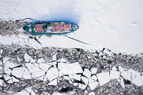 Icebreaker on Vistula river...