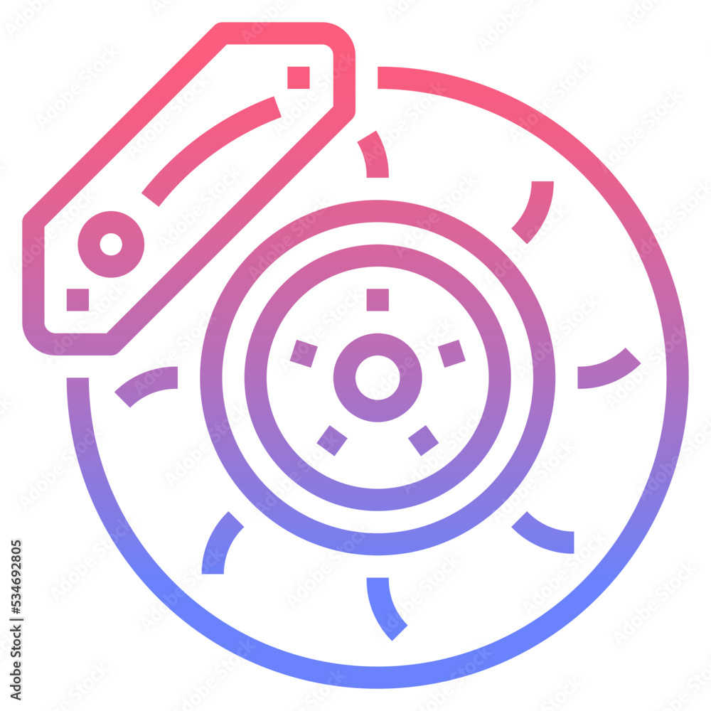 Brake line gradient icon Brake line gradient icon