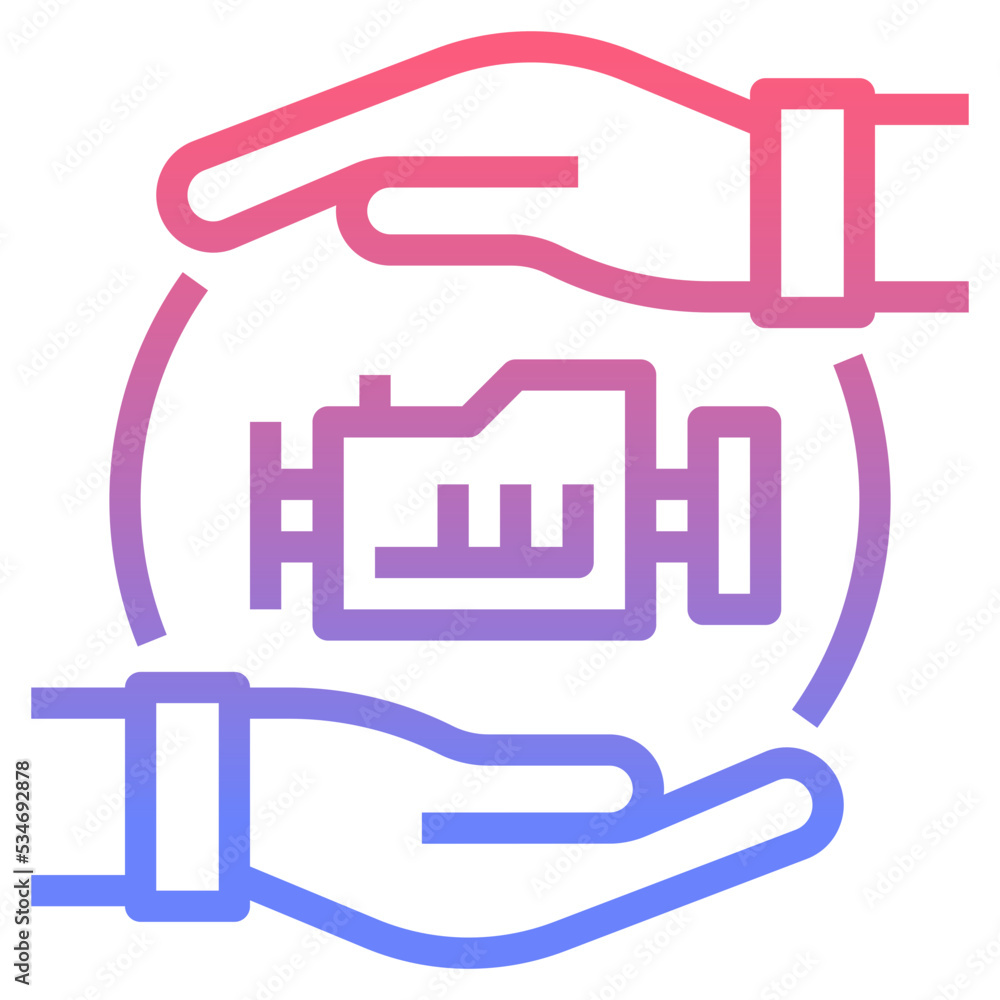 Engine line gradient icon Engine line gradient icon