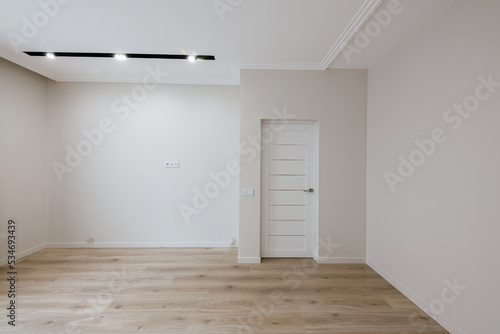 interior design of an empty room in a new bright house