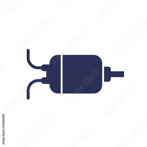 DC motor icon on white