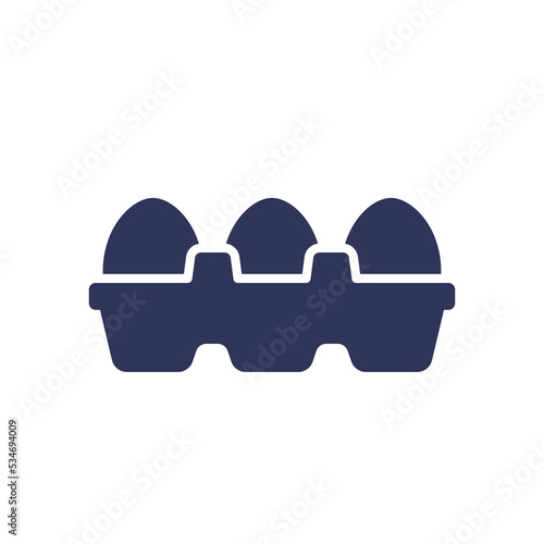 eggs in box icon on white