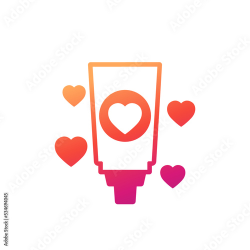 lubricant for sex, lube or intimate gel icon, vector