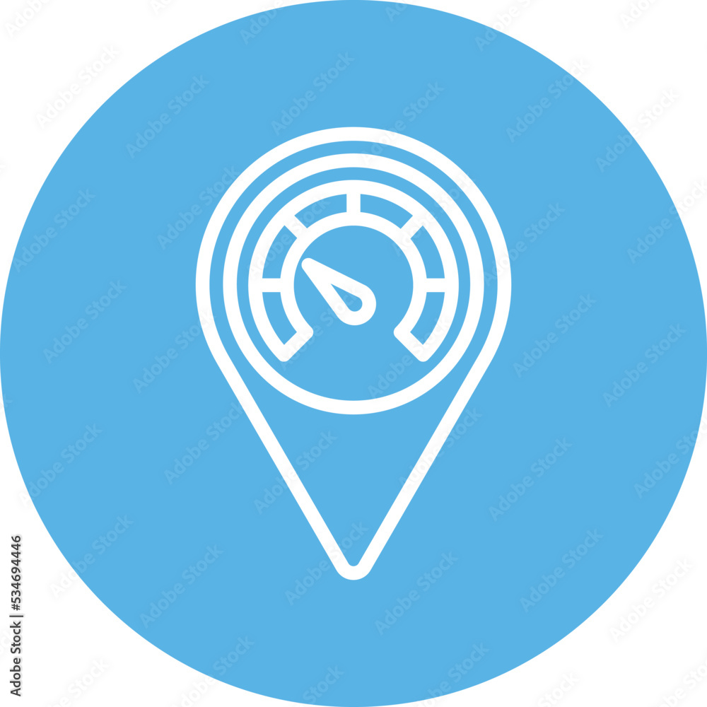 Speedometer in location pin Vector Icon
Speedometer in location pin Vector Icon