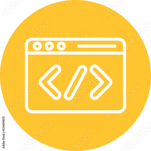 webpage coding Vector Icon

