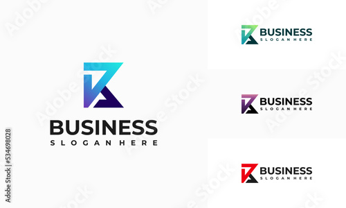 Modern K Initial logo designs concept vector, Business logo symbol icon