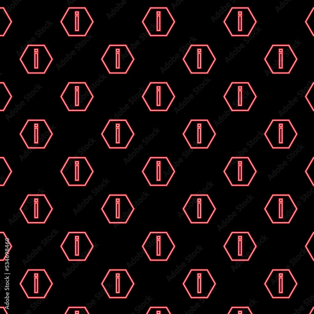 Vector image of an abstract textile, a geometric pattern in the form of a neon backlight with an exclamation mark for attention. Multicolored background. Vector illustration eps 10, Art. design layout Vector image of an abstract textile, a geometric pattern in the form of a neon backlight with an exclamation mark for attention. Multicolored background. Vector illustration eps 10, Art. design layout