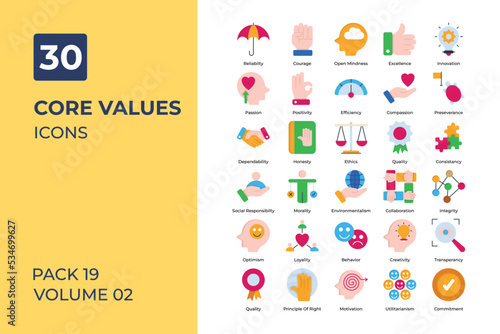 core value icons collection.