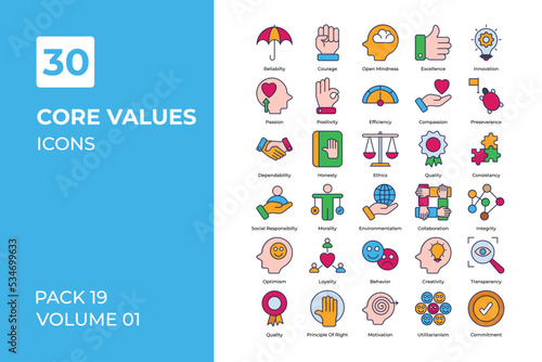 core value icons collection.