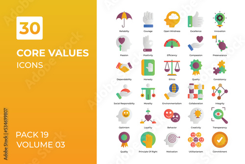 core value icons collection.