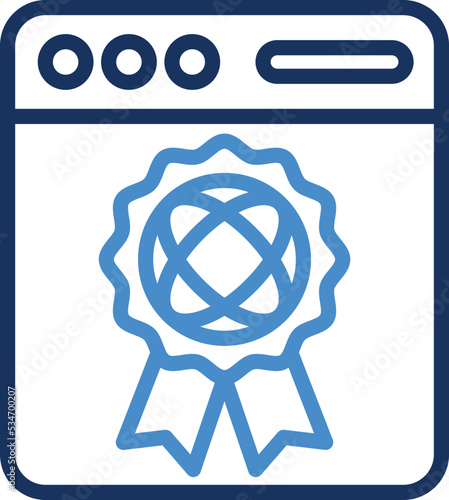 Website reward Vector Icon

