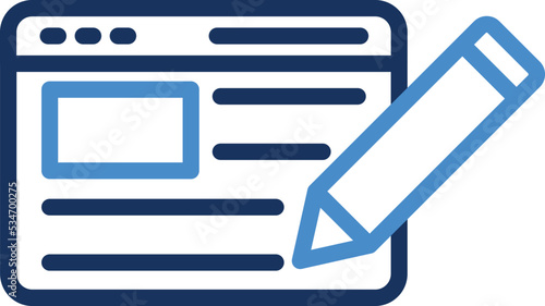 Writing Blog Vector Icon

