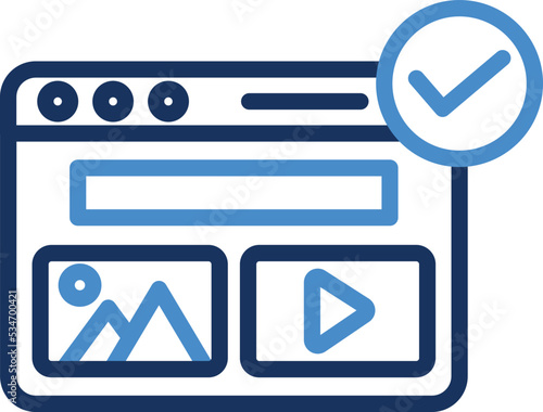 web page verified Vector Icon

