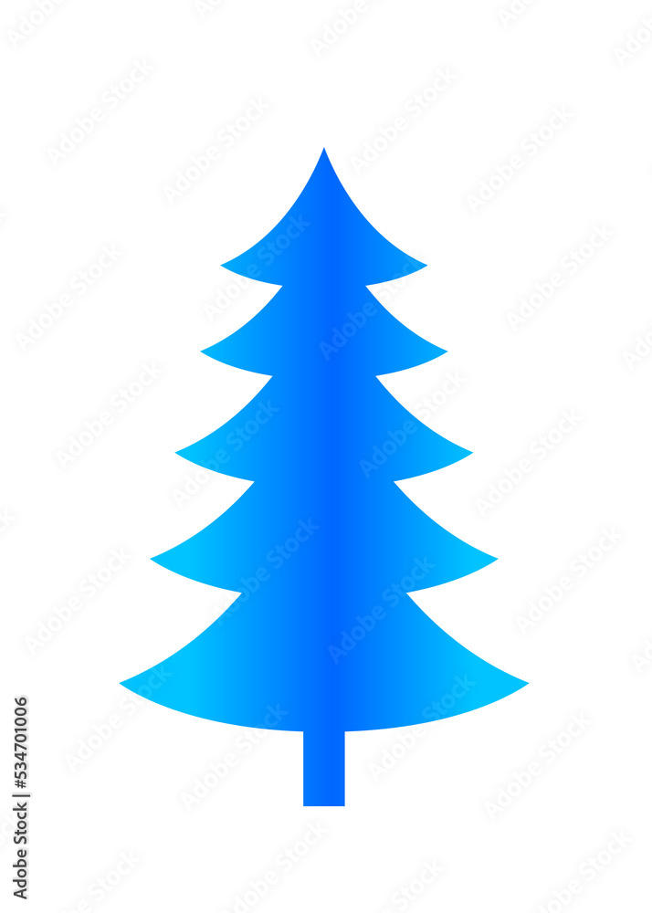 Fototapeta premium Neon Christmas tree design. PNG with transparent background. 