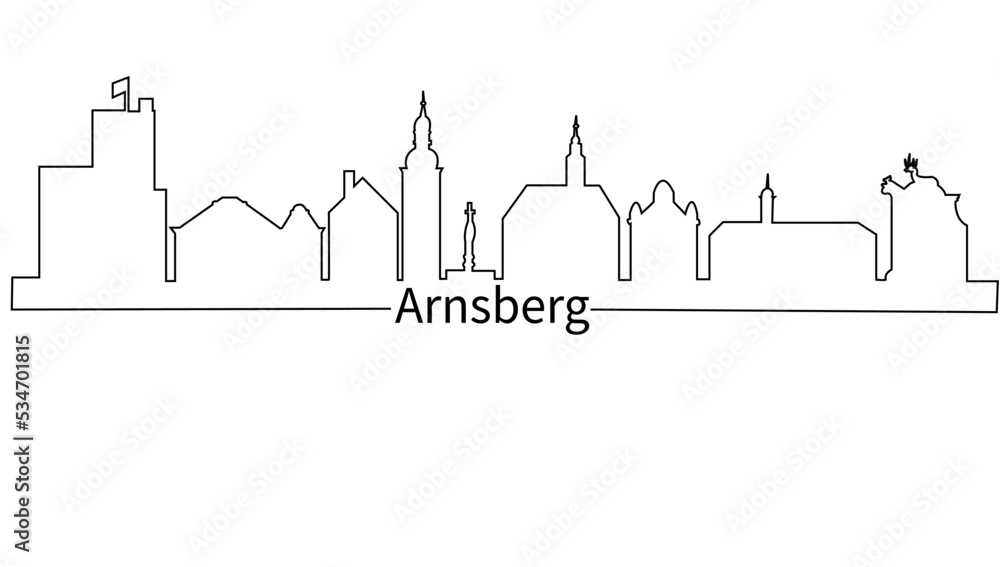 Arnsberg Germany city skyline outline
