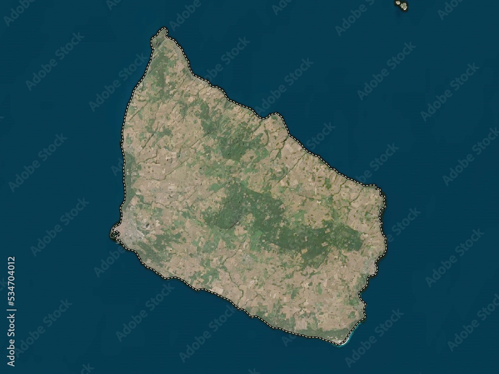 Bornholm, Denmark. Low-res satellite. No legend