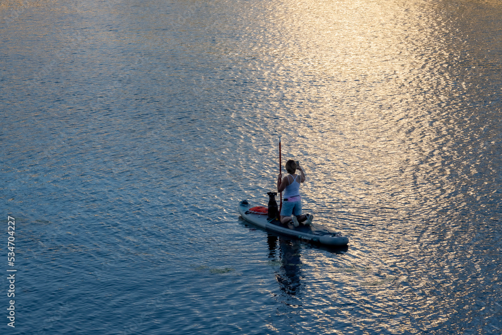 Fototapeta premium kayaking on the river