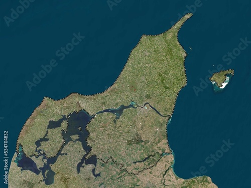 Nordjylland, Denmark. Low-res satellite. No legend photo