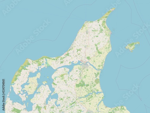 Nordjylland, Denmark. OSM. No legend