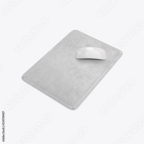 Leather Mouse Pad Mockup. 3D render