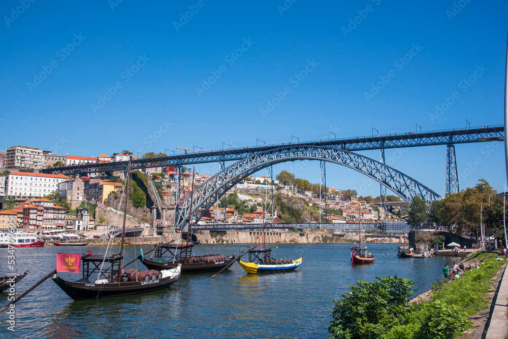 Fototapeta premium View of Porto across the Douro River