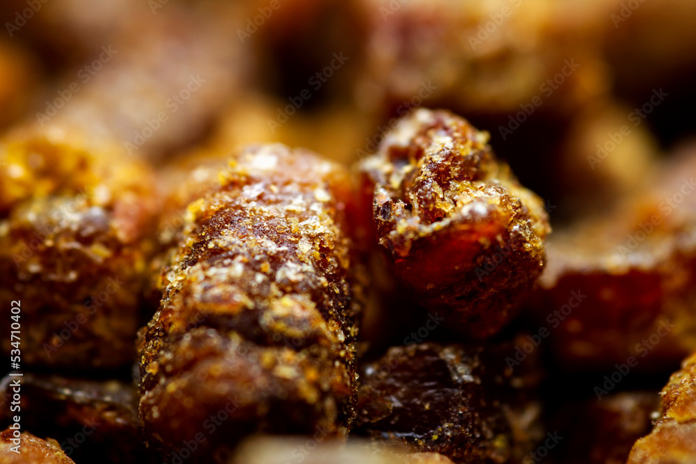Extreme close up of bee bread Extreme close up of bee bread