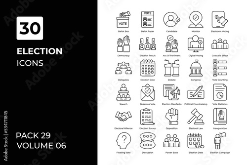 election icons collection.