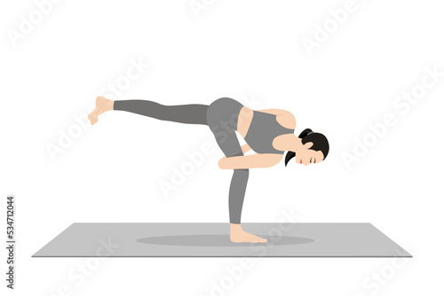 Bound Revolved Half Moon Pose, Baddha Parivritta Ardha Chandrasana