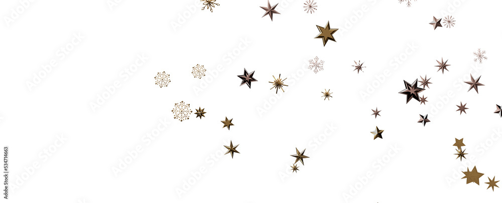 A gray whirlwind of golden snowflakes and stars. New A gray whirlwind of golden snowflakes and stars. New