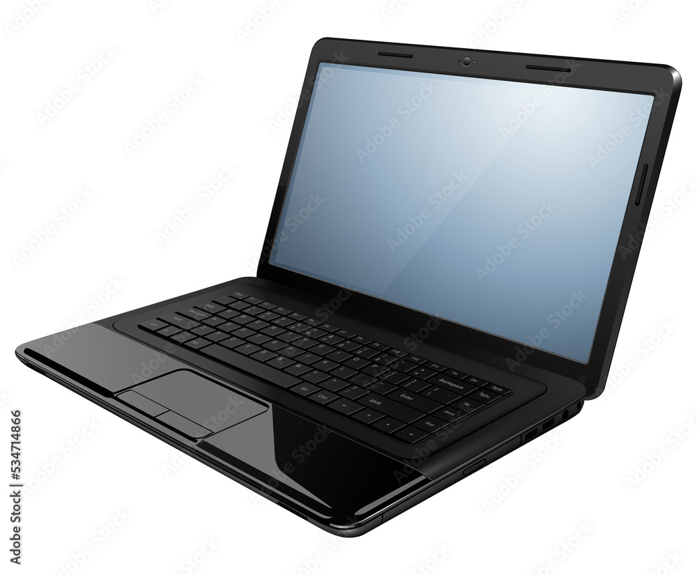 Laptop isolated, modern computer detailed 3D icon illustration. Laptop isolated, modern computer detailed 3D icon illustration.