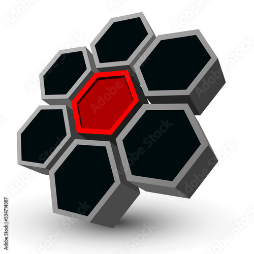 Abstract symbol, icon 3d he...