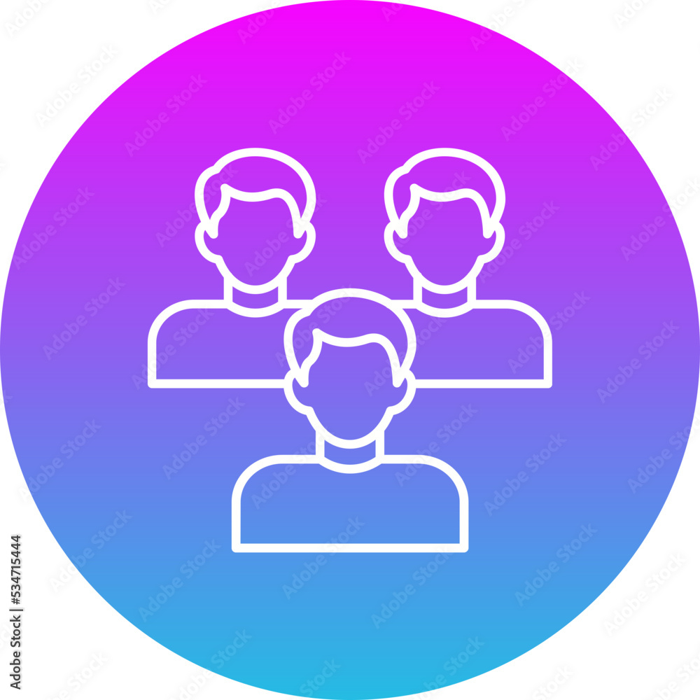 Team Gradient Circle Line Inverted Icon Team Gradient Circle Line Inverted Icon