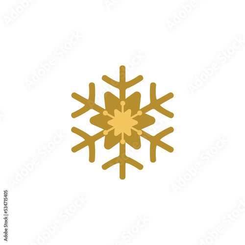 Snowflake icon flat design illustration