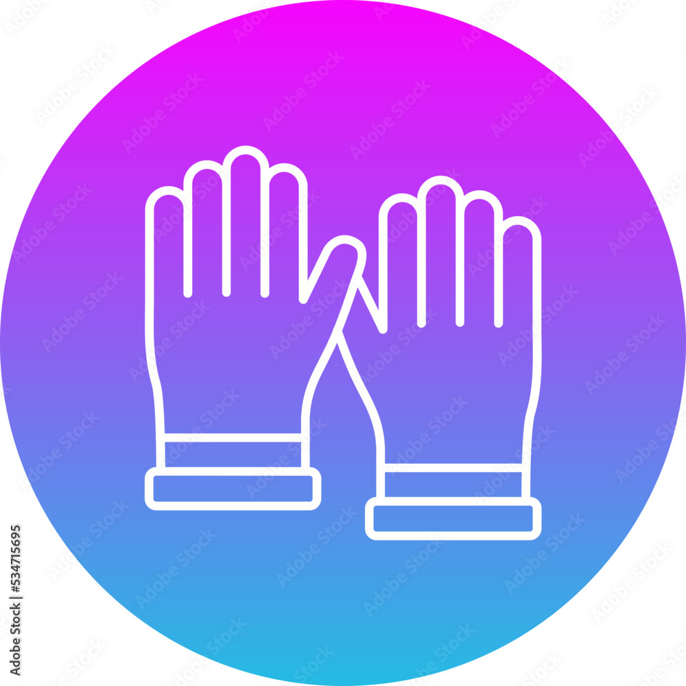 Cleaning Gloves Gradient Circle Line Inverted Icon Cleaning Gloves Gradient Circle Line Inverted Icon