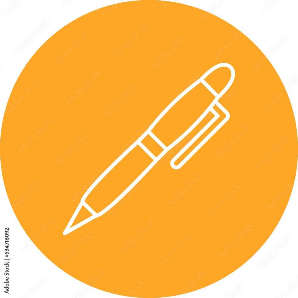 Ballpoint Multicolor Circle Line Inverted Icon Ballpoint Multicolor Circle Line Inverted Icon